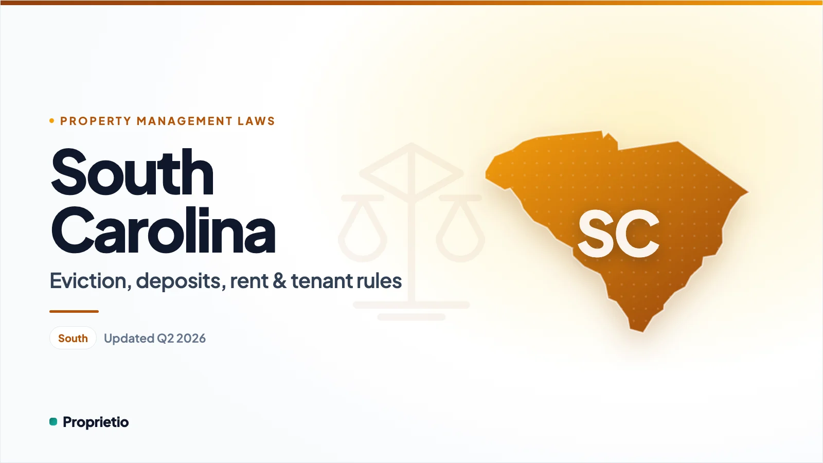 South Carolina property management laws